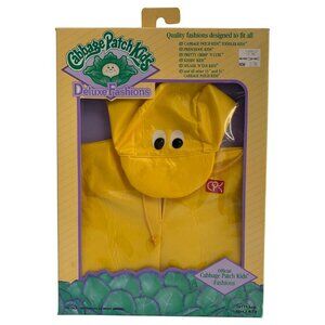 1992 Cabbage Patch Kids Deluxe Fashions Yellow Ducky Raincoat Outfit #28555, NIP